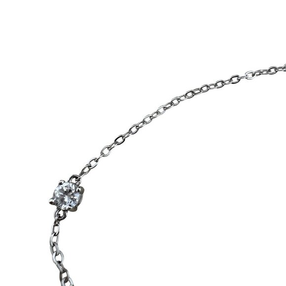 Sterling Silver Anklet With Cubic Zirconia Accents By Silpada - Picture 4 of 8